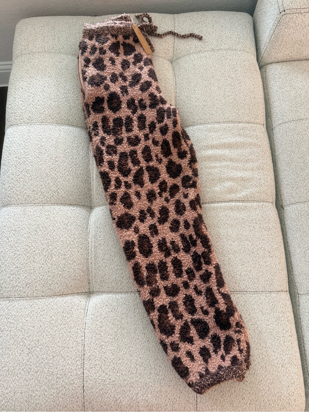 SKIMS Cozy Knit Leopard-Print Joggers